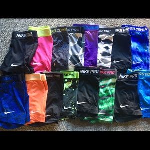 Set of 3 Nike Pro Spandex shorts